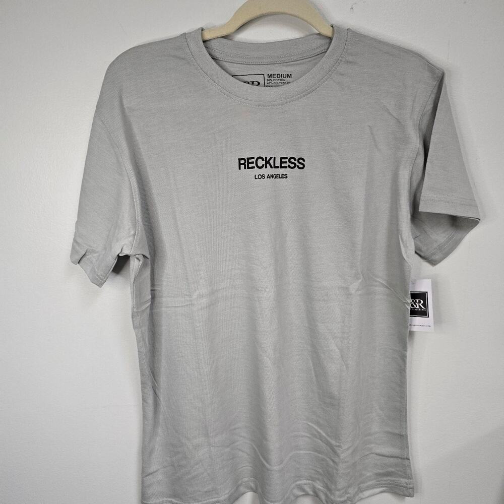 Young & Reckless Los Angeles Gray T-Shirt Men's Medium NWT